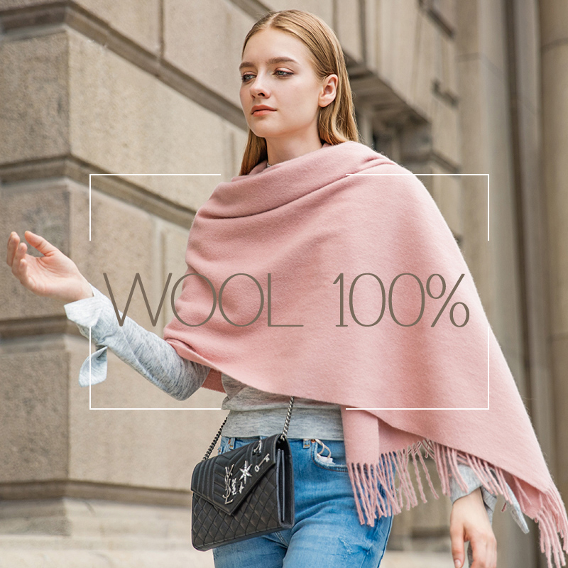 Shawl Wrap Winter - Laine hiver écharpe femmes mode châle