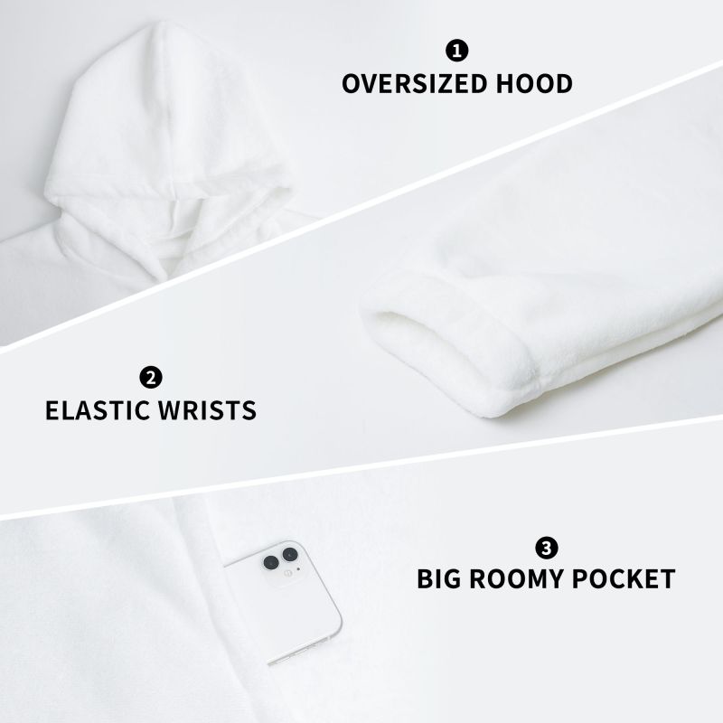 Couverture à capuche imprimée  - Sherpa Hoodie Fleece avis et prix
