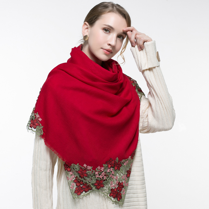 Écharpe en laine rose véritabl - Cashmere Pashmina Wrap avis et prix
