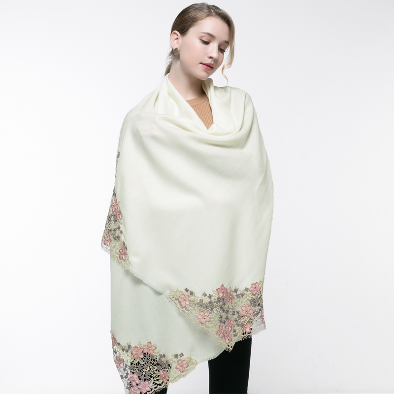 Écharpe en laine rose véritabl - Cashmere Pashmina Wrap avis et prix