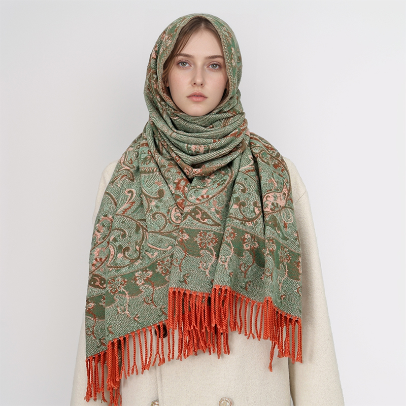 Écharpe Jacquard Paisley en ca - Shawl Wrap Winter avis et prix