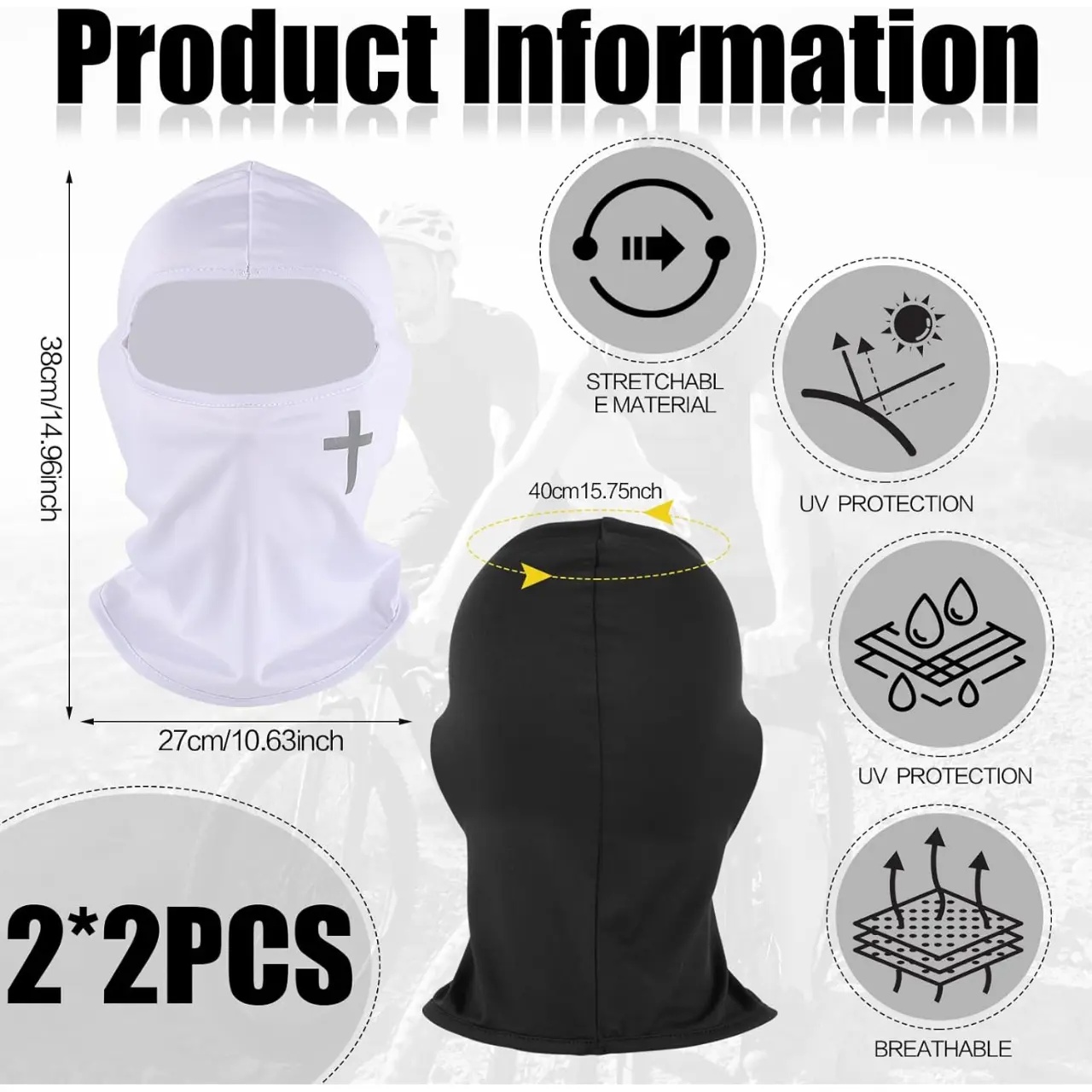 Masque facial complet 2 pièces - Balaclava Ski Mask avis et prix