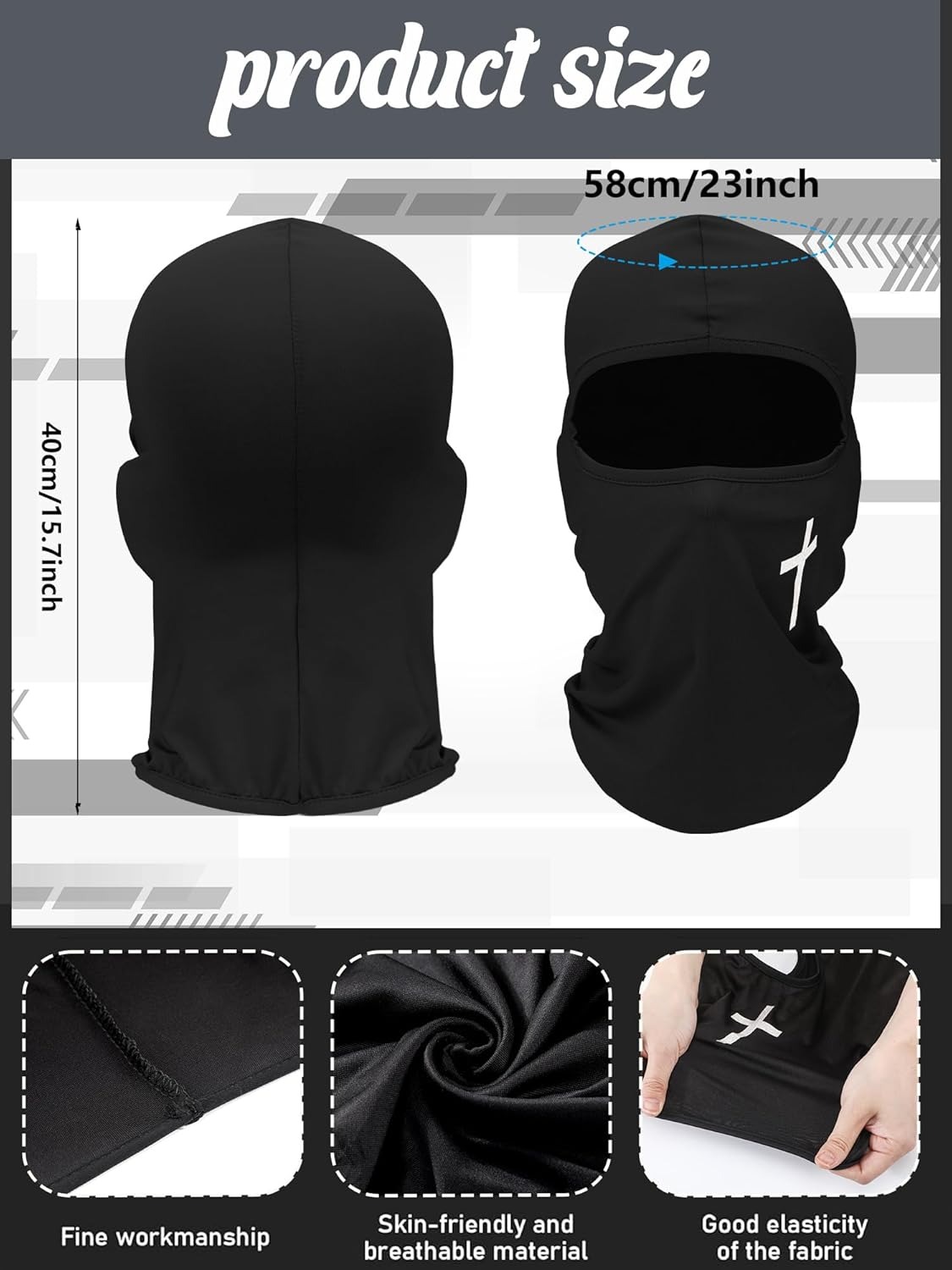 Masque facial complet 2 pièces - Balaclava Ski Mask avis et prix