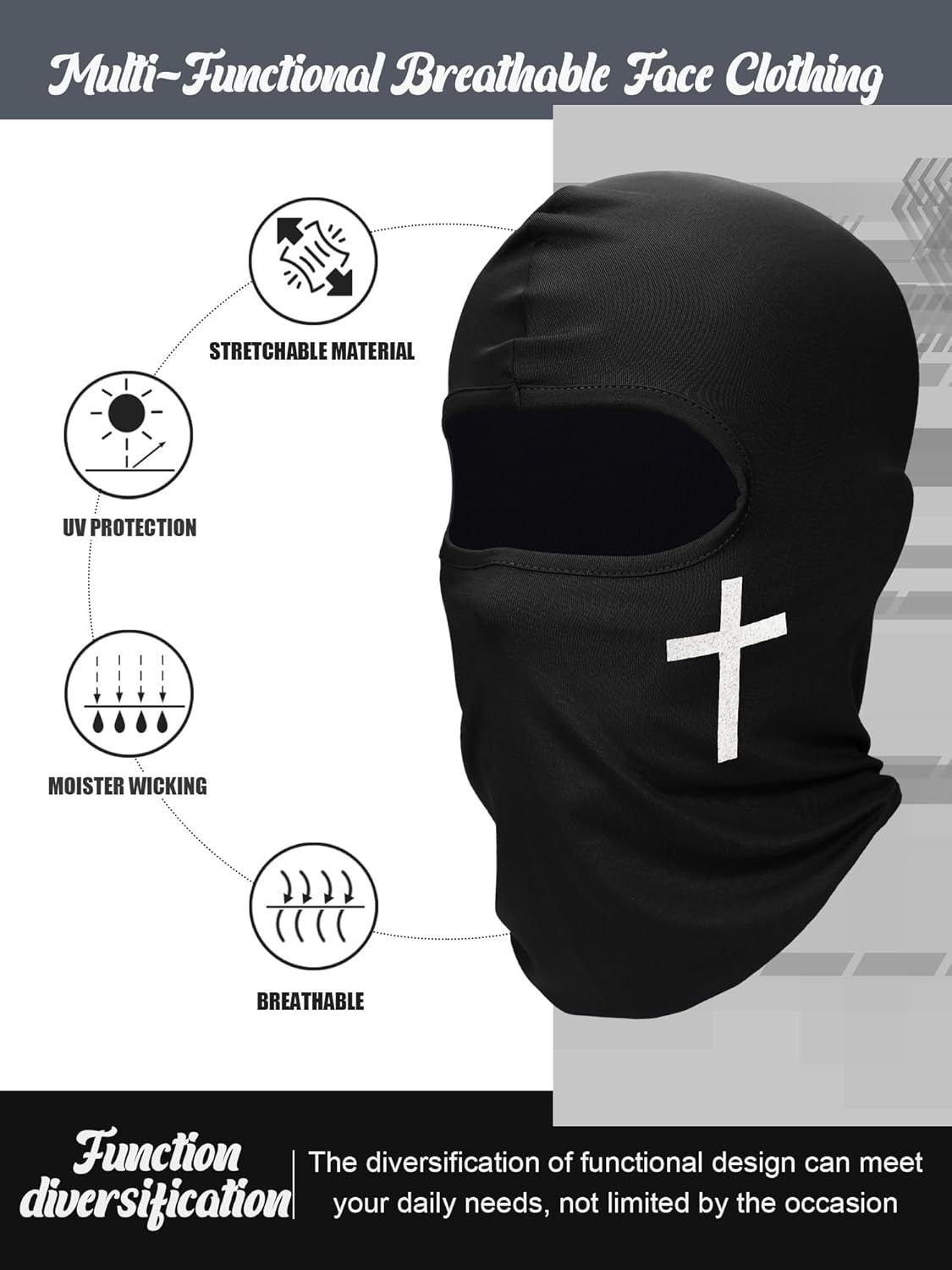 Masque facial complet 2 pièces - Balaclava Ski Mask avis et prix